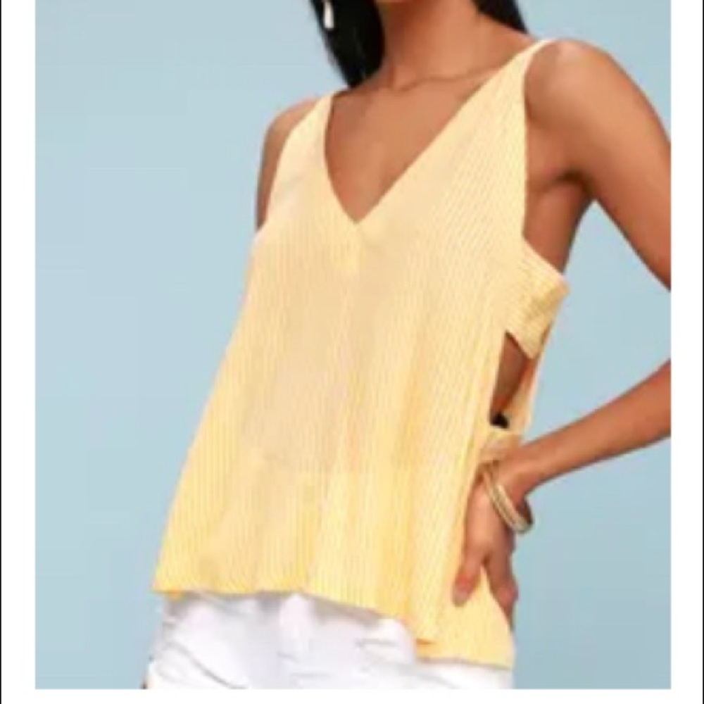 Striped cutout tank top